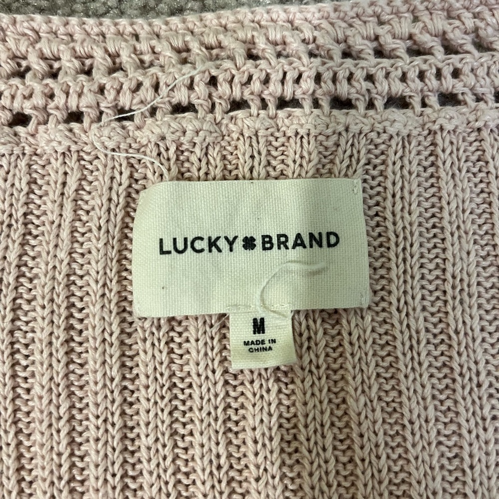 Lucky Brand Femme Linen Blend V-neck Sweater - Picture 7 of 9